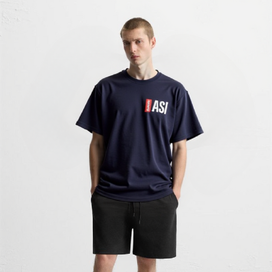 Oversized T-shirt Asischneller - Black, White, Blue, Navy and Grey