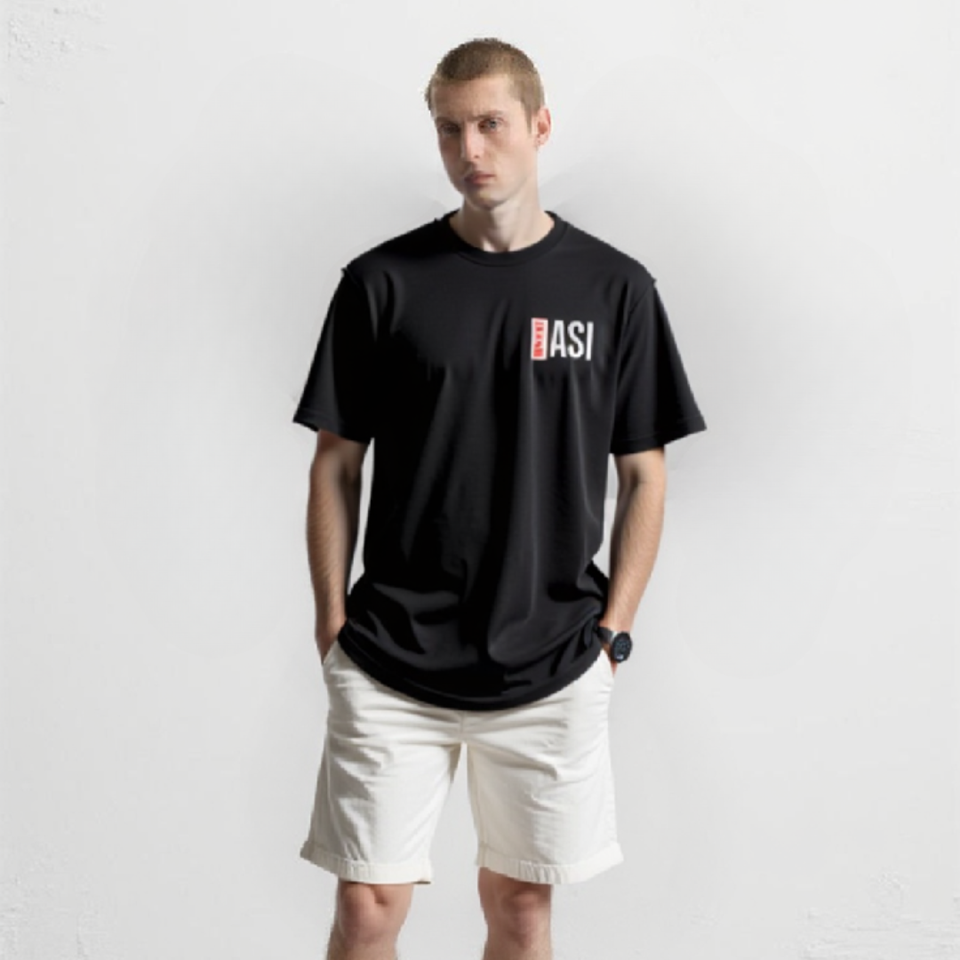 Oversized T-shirt Asischneller - Black, White, Blue, Navy and Grey